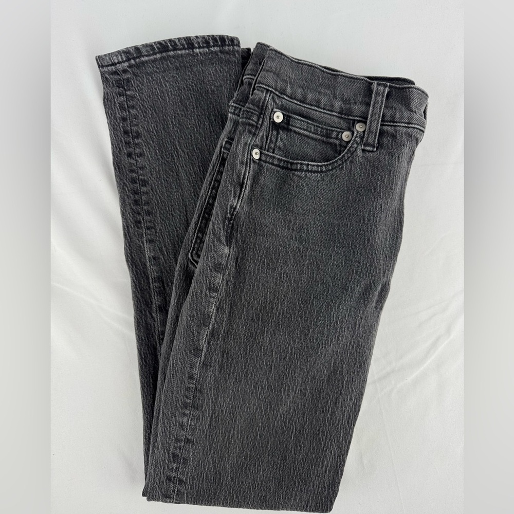 Madewell Mid-Rise Perfect Vintage Gray/Black Jean - Picture 3 of 11